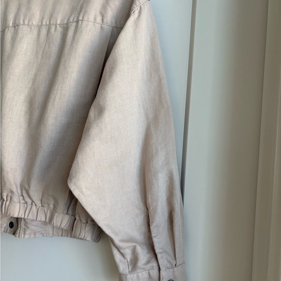 Cropped Camo Linen Cargo Jacket - Picture 4 of 10